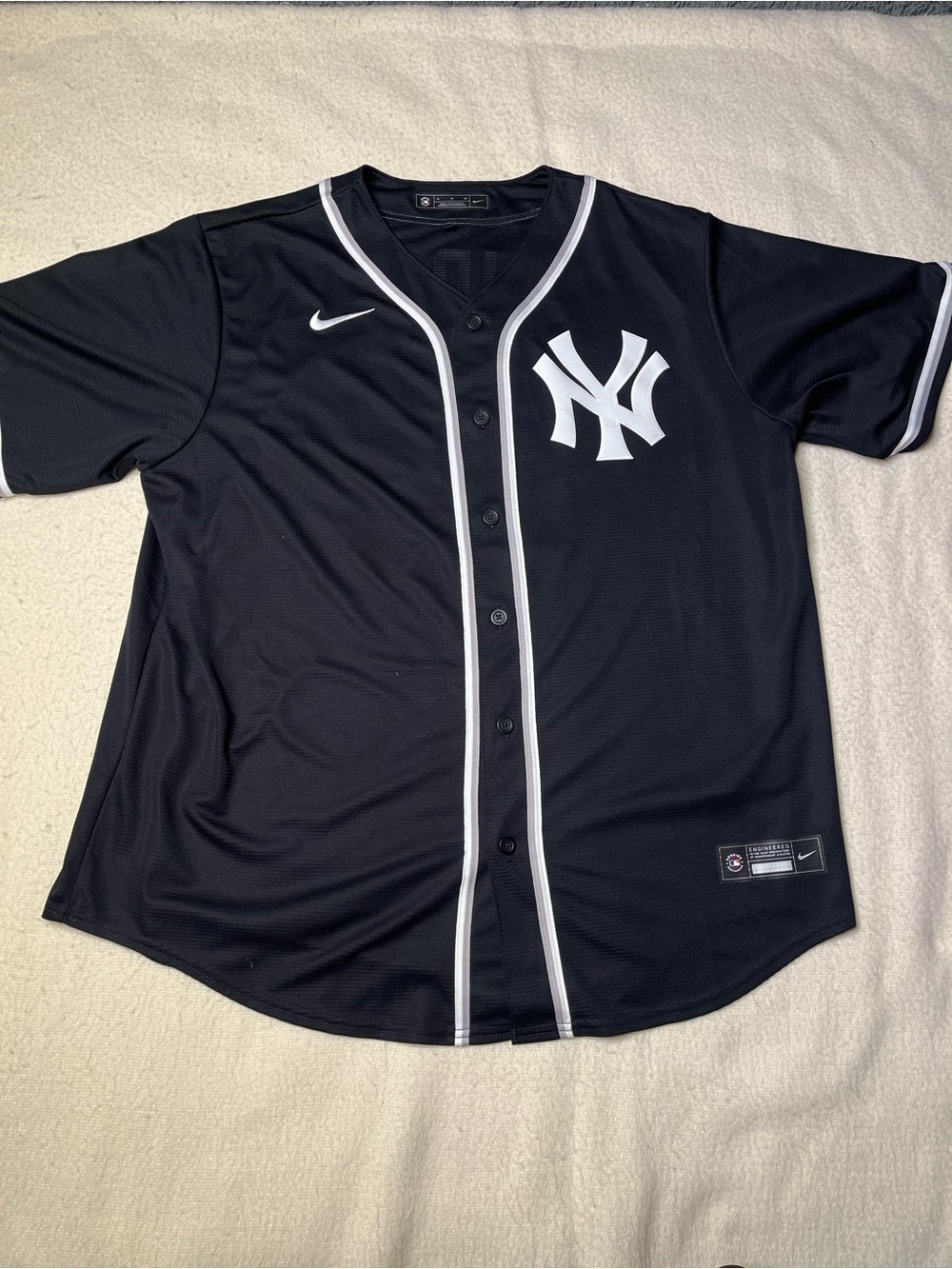 Nike MLB New York Yankees Aaron Judge Black Stitched Jersey Mens XL World Series